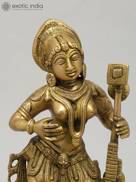 11" Dancing Apsara | Brass Statue