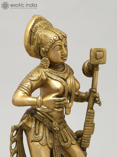 11" Dancing Apsara | Brass Statue