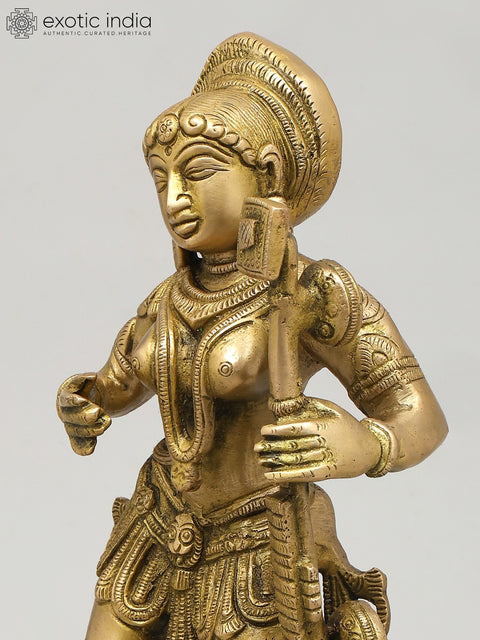11" Dancing Apsara | Brass Statue