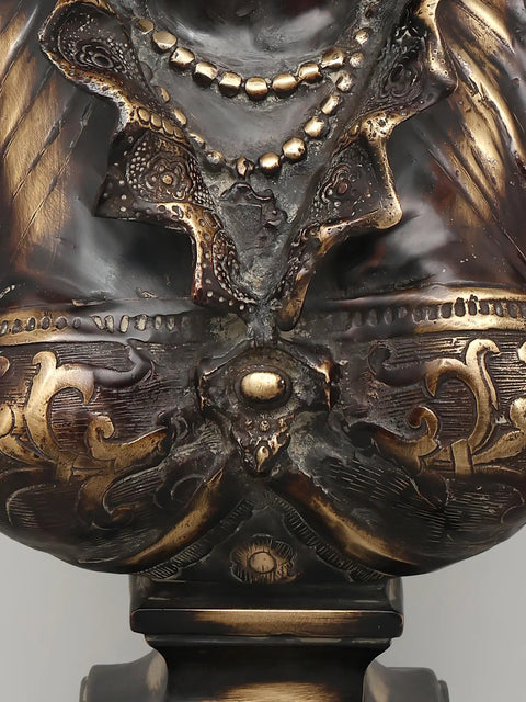 26" French Lady Bust | Brass Sculpture | Home Decor