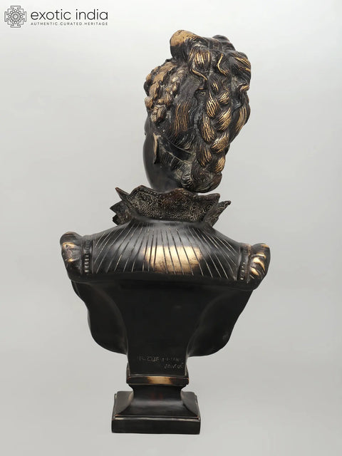 26" French Lady Bust | Brass Sculpture | Home Decor