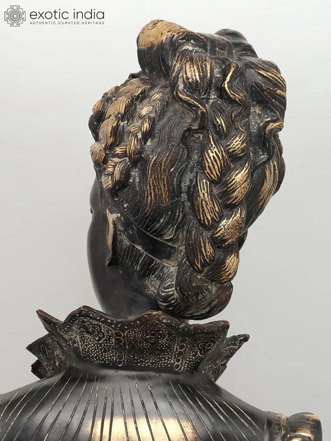 26" French Lady Bust | Brass Sculpture | Home Decor