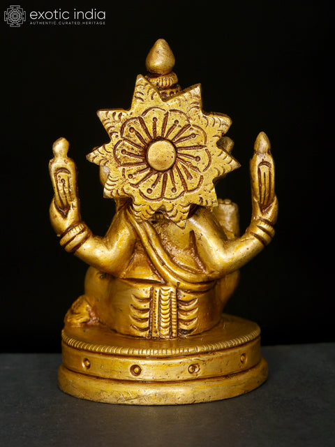 3" Small Blessing Lord Ganesha | Brass Statue