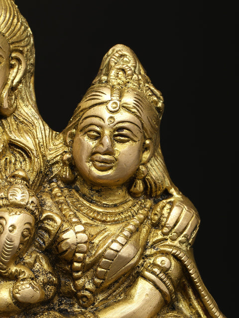 7" Lord Shiva Family | Brass Statue