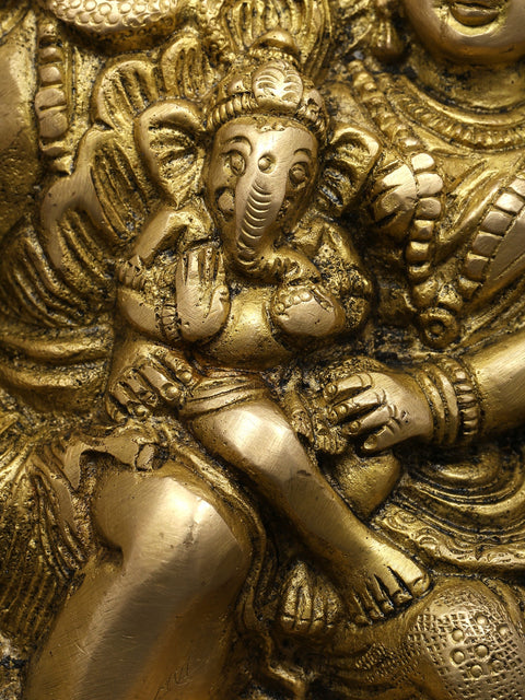 7" Lord Shiva Family | Brass Statue