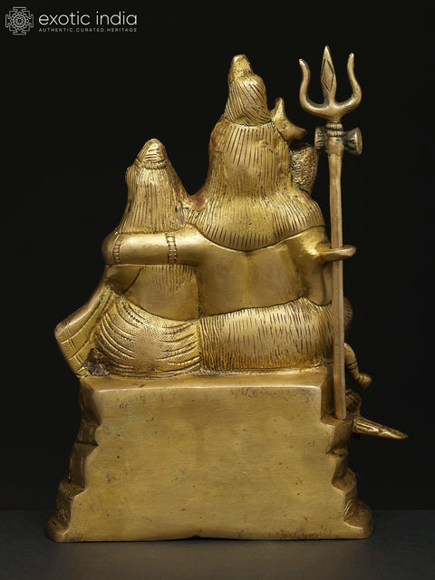 7" Lord Shiva Family | Brass Statue