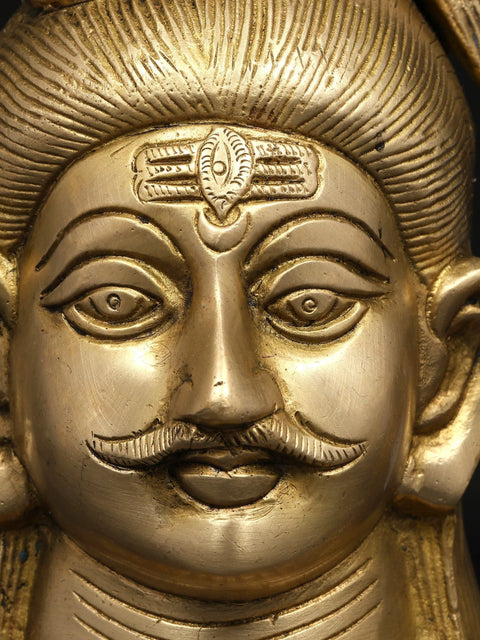 7" Brass Lord Shiva Head | Made In India
