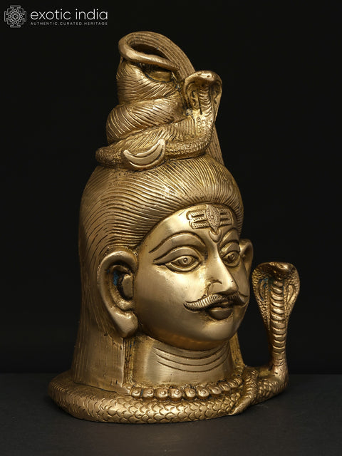 7" Brass Lord Shiva Head | Made In India