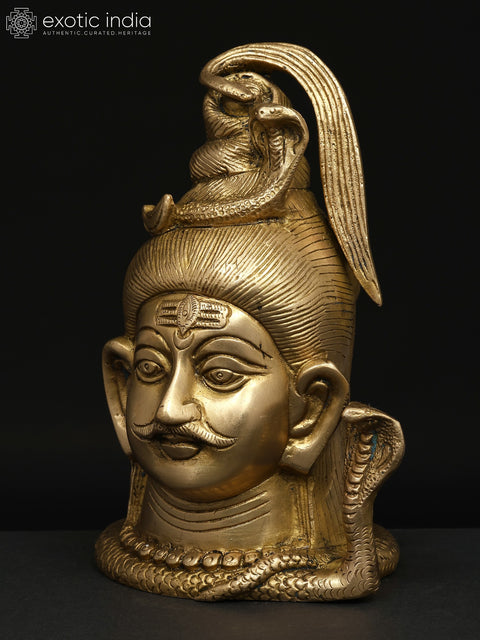 7" Brass Lord Shiva Head | Made In India