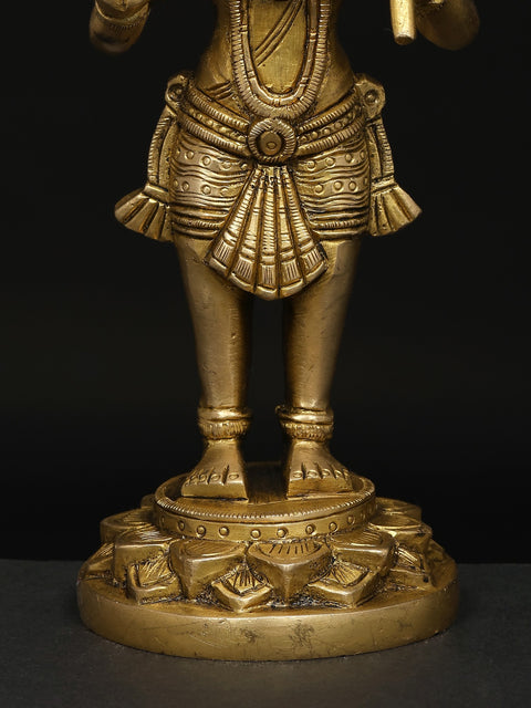 7" Brass Standing Lord Hanuman Idol | Made In India