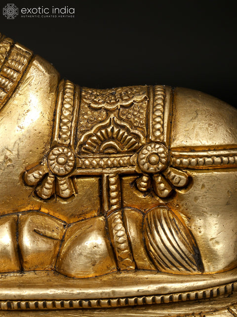 4" Sitting Nandi (Vahana of Lord Shiva) | Brass Statue