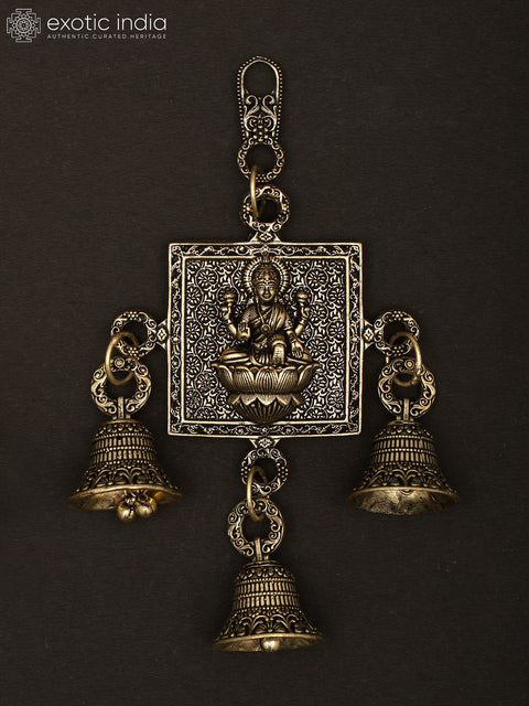 6" Superfine Pair of Ganesha Lakshmi Bells | Wall Hanging