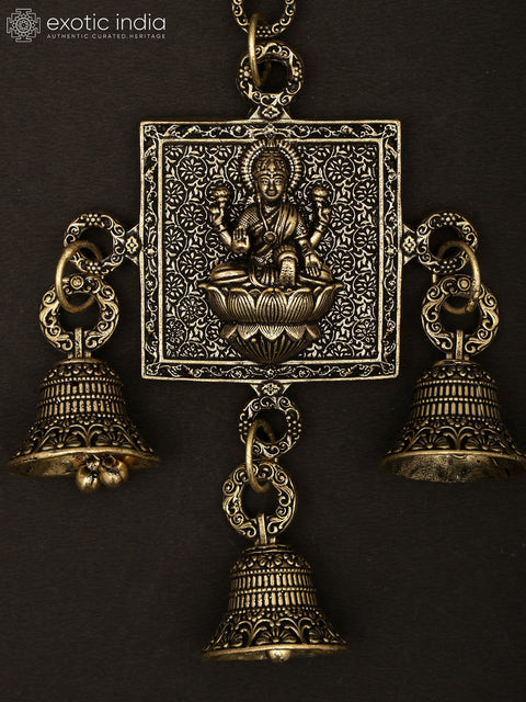 6" Superfine Pair of Ganesha Lakshmi Bells | Wall Hanging
