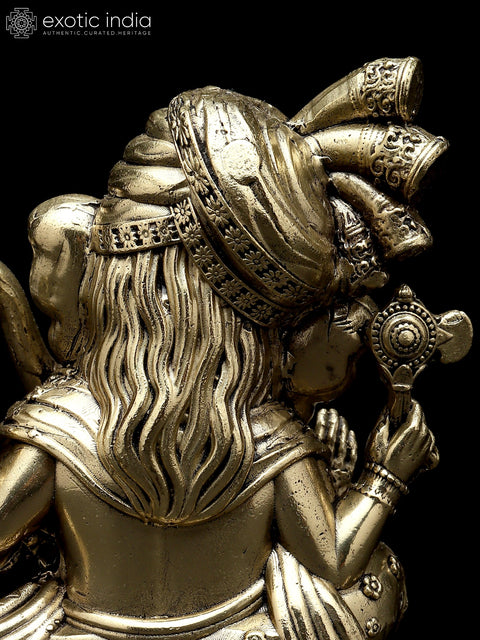 4" Small Superfine Turbaned Lord Ganesha | Brass Statue