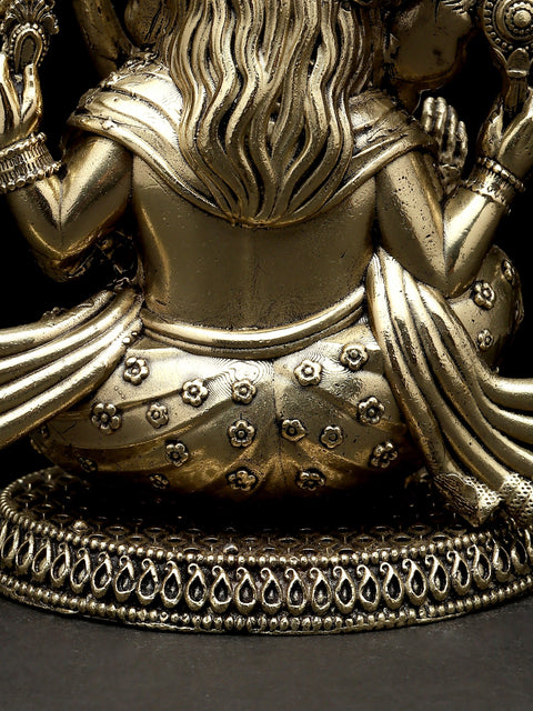 4" Small Superfine Turbaned Lord Ganesha | Brass Statue