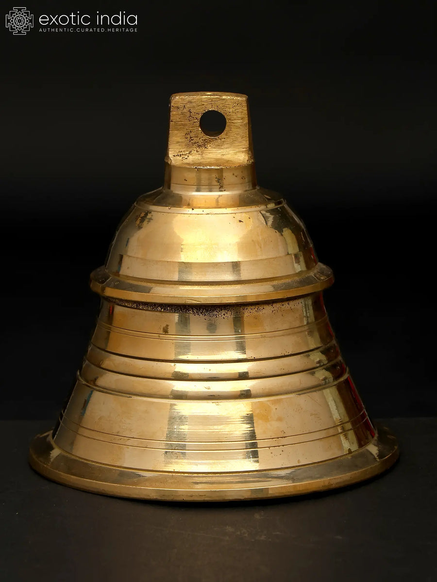4" Brass Bell Ritual Item for Pooja