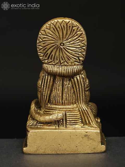 3" Small Sitting Lord Hanuman | Brass Idol
