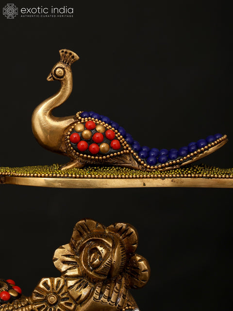 18" Lord Krishna as Shrinathji | Brass Statue with Inlay Work