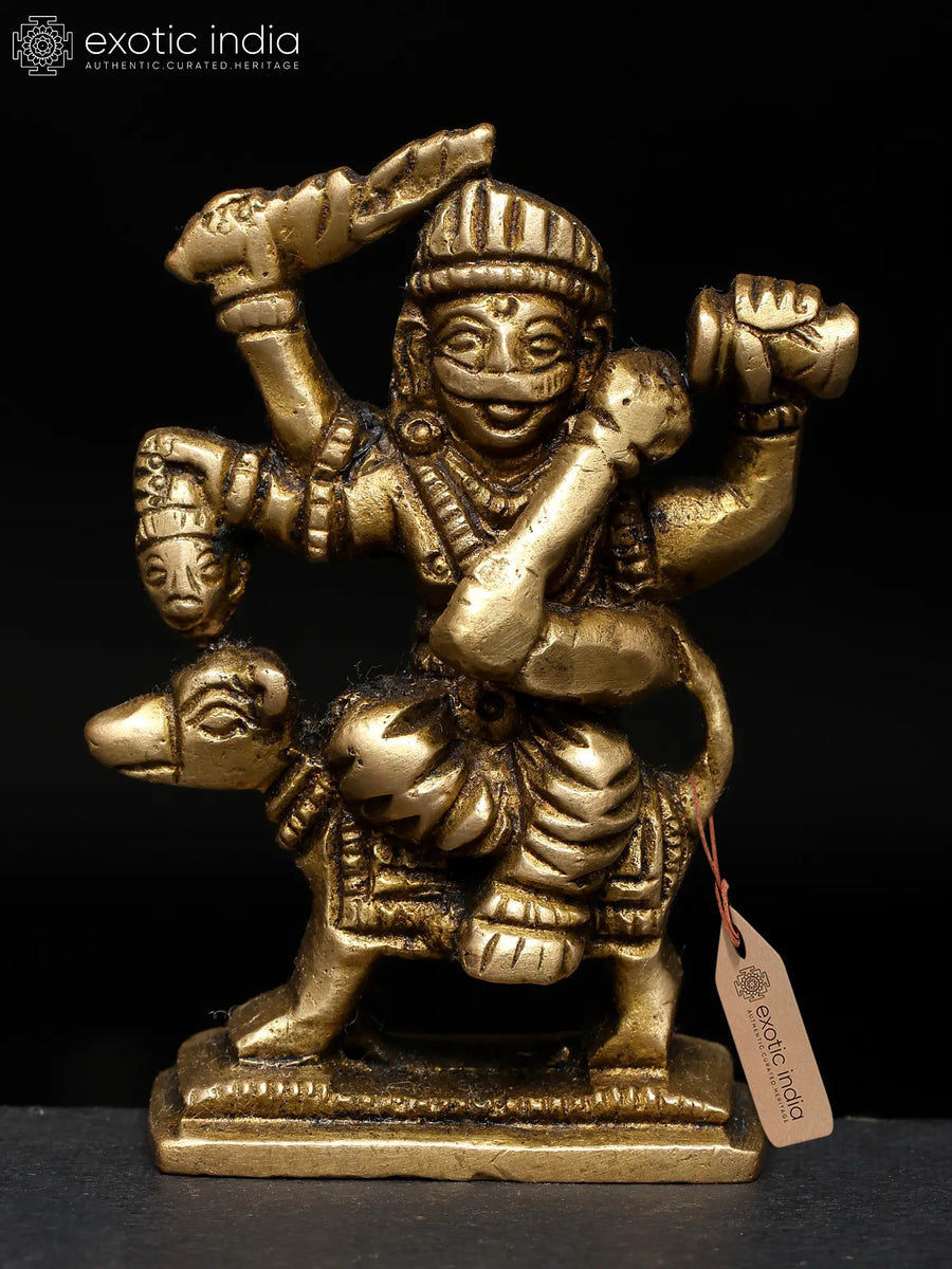 2" Small Kaal Bhairav Handmade Brass Statue