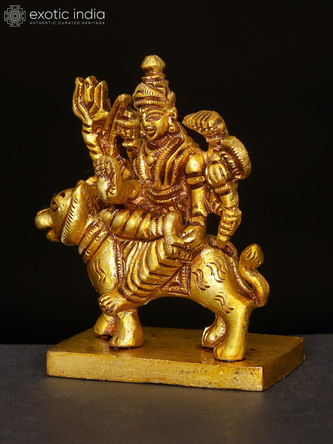 2" Small Goddess Durga (Sherawali Maa) | Brass Statue