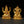 3" Small Sitting Lakshmi Ganesha (Pair) | Brass Statues