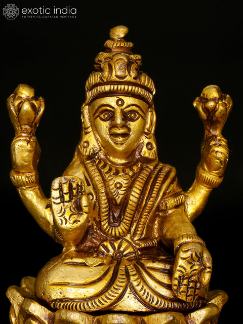 3" Small Sitting Lakshmi Ganesha (Pair) | Brass Statues