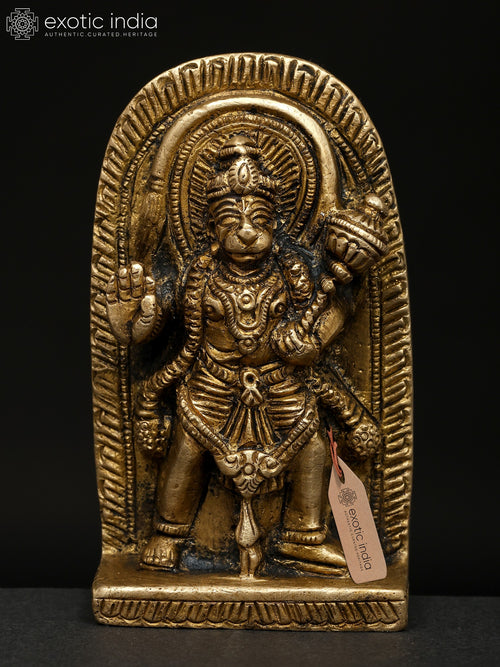 3" Standing Lord Hanuman Brass Idol for Pooja