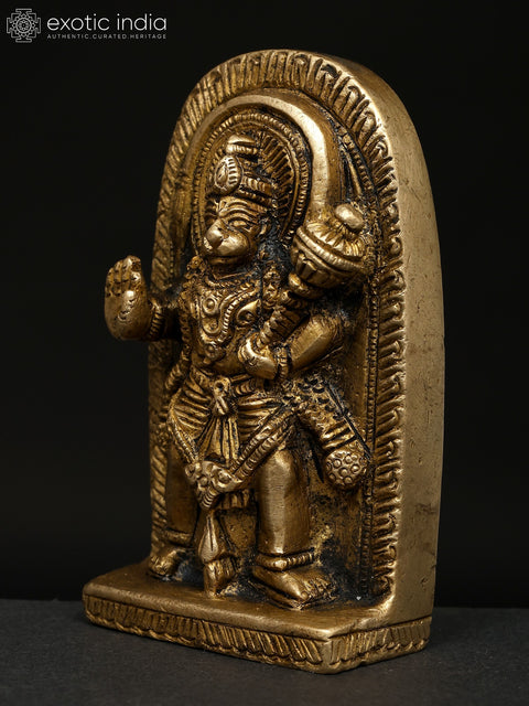 3" Small Standing Lord Hanuman | Brass Statue