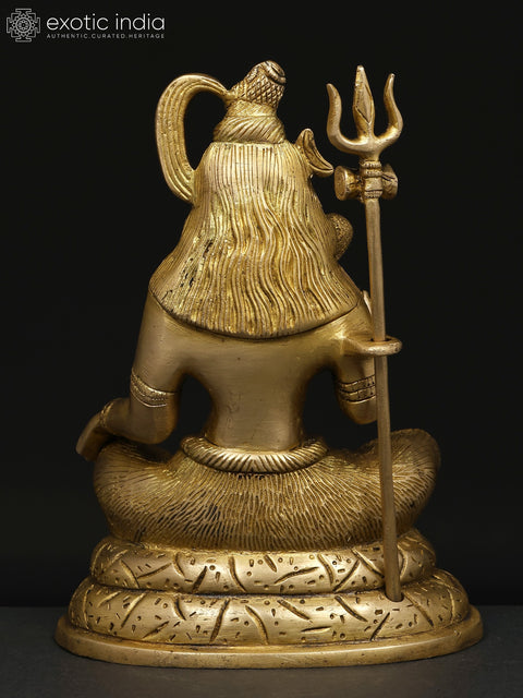 8" Blessing Lord Shiva | Brass Statue