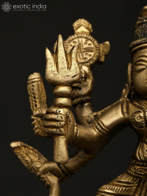 5" Small Goddess Durga | Brass Statue