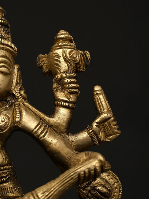 5" Small Goddess Durga | Brass Statue