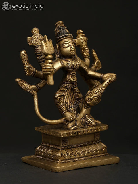 5" Small Goddess Durga | Brass Statue