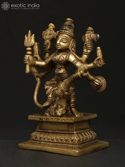 5" Small Goddess Durga | Brass Statue