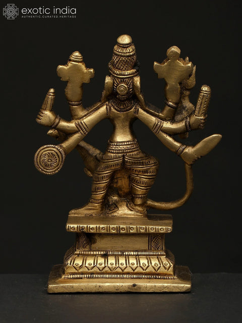5" Small Goddess Durga | Brass Statue