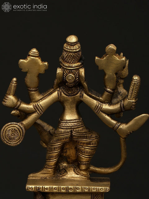 5" Small Goddess Durga | Brass Statue