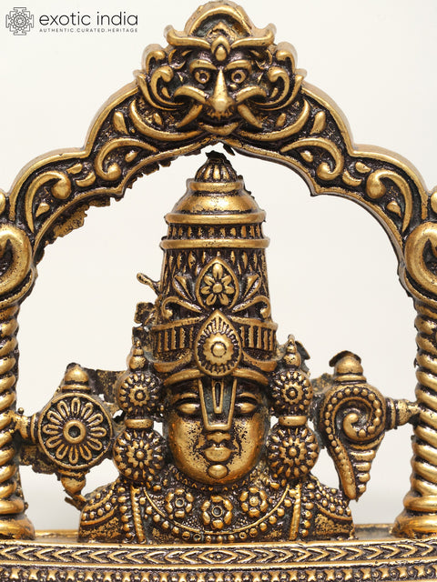3" Small Superfine Tirupati Balaji (Venkateshvara) Brass Idol