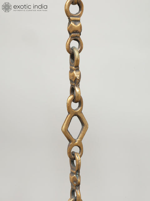 7" Brass Lord Ganesha Hanging Bell