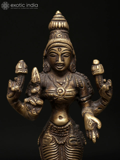 5" Small Standing Devi Lakshmi | Brass Statue