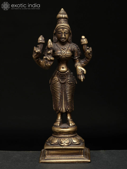 5" Small Standing Devi Lakshmi | Brass Statue