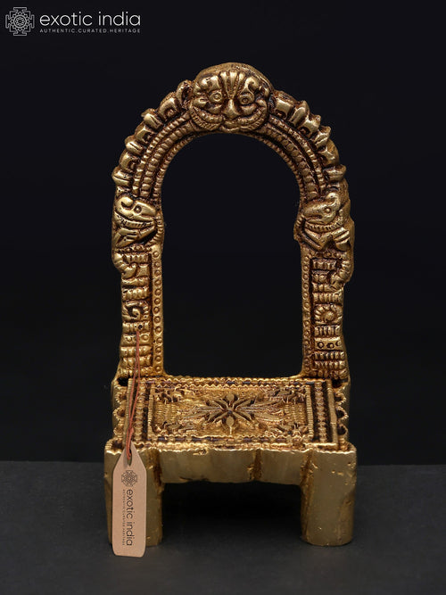 3" Small Kirtimukha Throne Brass Statue