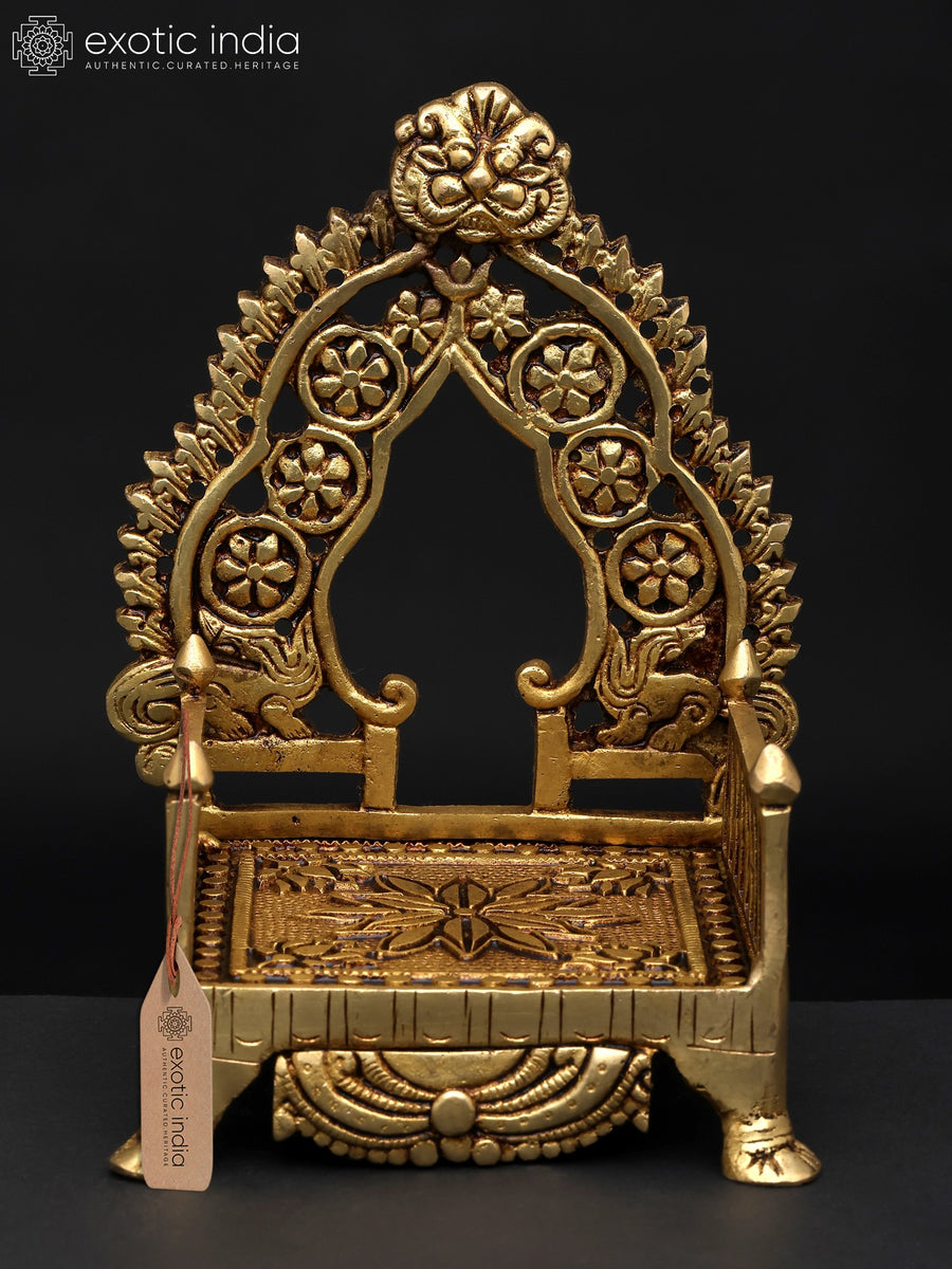 7" Brass Deity Throne Handmade Statue