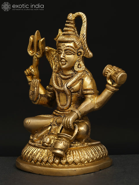5" Small Blessing Lord Shiva | Brass Statue