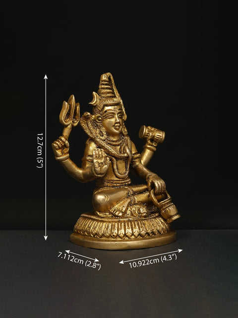 5" Small Blessing Lord Shiva | Brass Statue