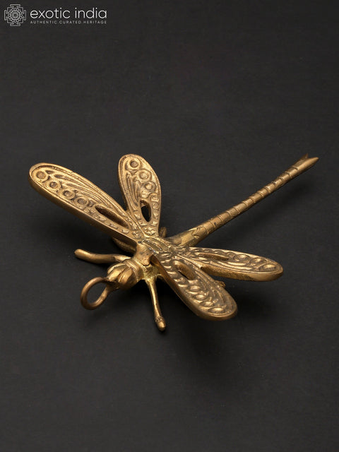 5" Small Brass Dragonfly | Home Decor