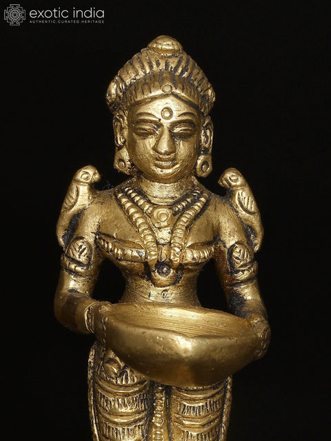 4" Small Deep Lakshmi | Brass Statue