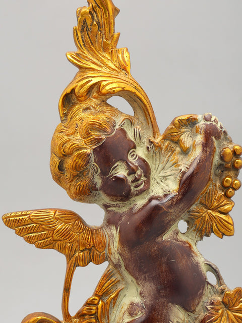 18" Brass Cherub Angel Door Stop | Home Decor