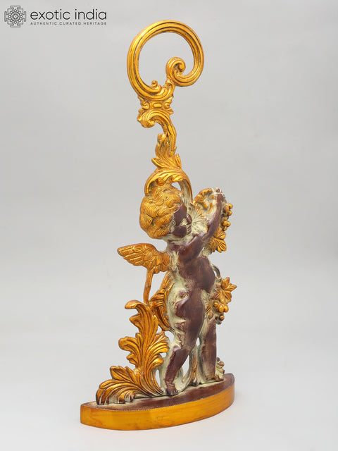 18" Brass Cherub Angel Door Stop | Home Decor