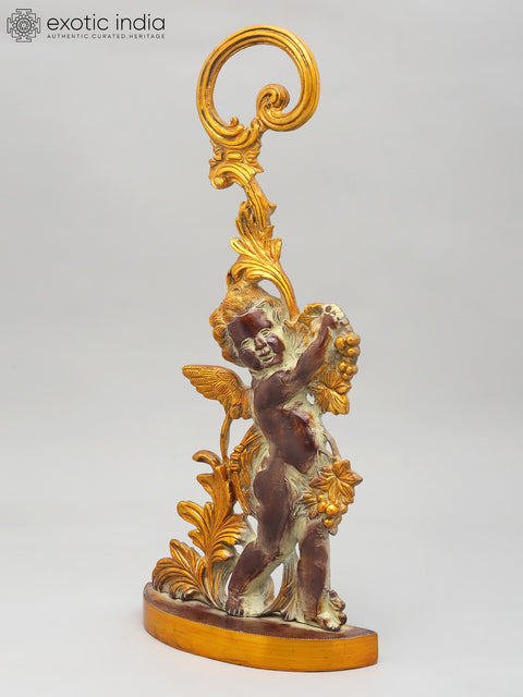 18" Brass Cherub Angel Door Stop | Home Decor