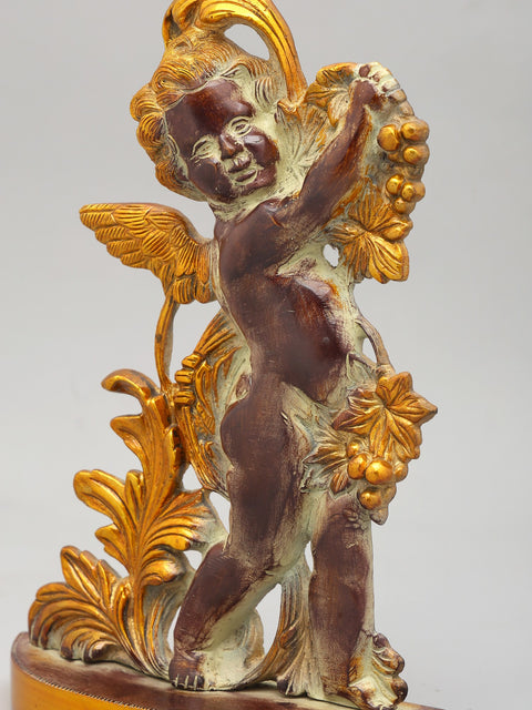 18" Brass Cherub Angel Door Stop | Home Decor