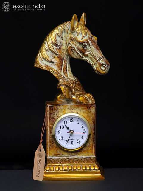 11" Stylized Horse Design Clock | Table Decor